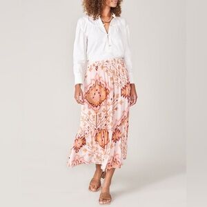 NWT Spartina 449 Cedrena Ikat Maxi Skirt Sz Small